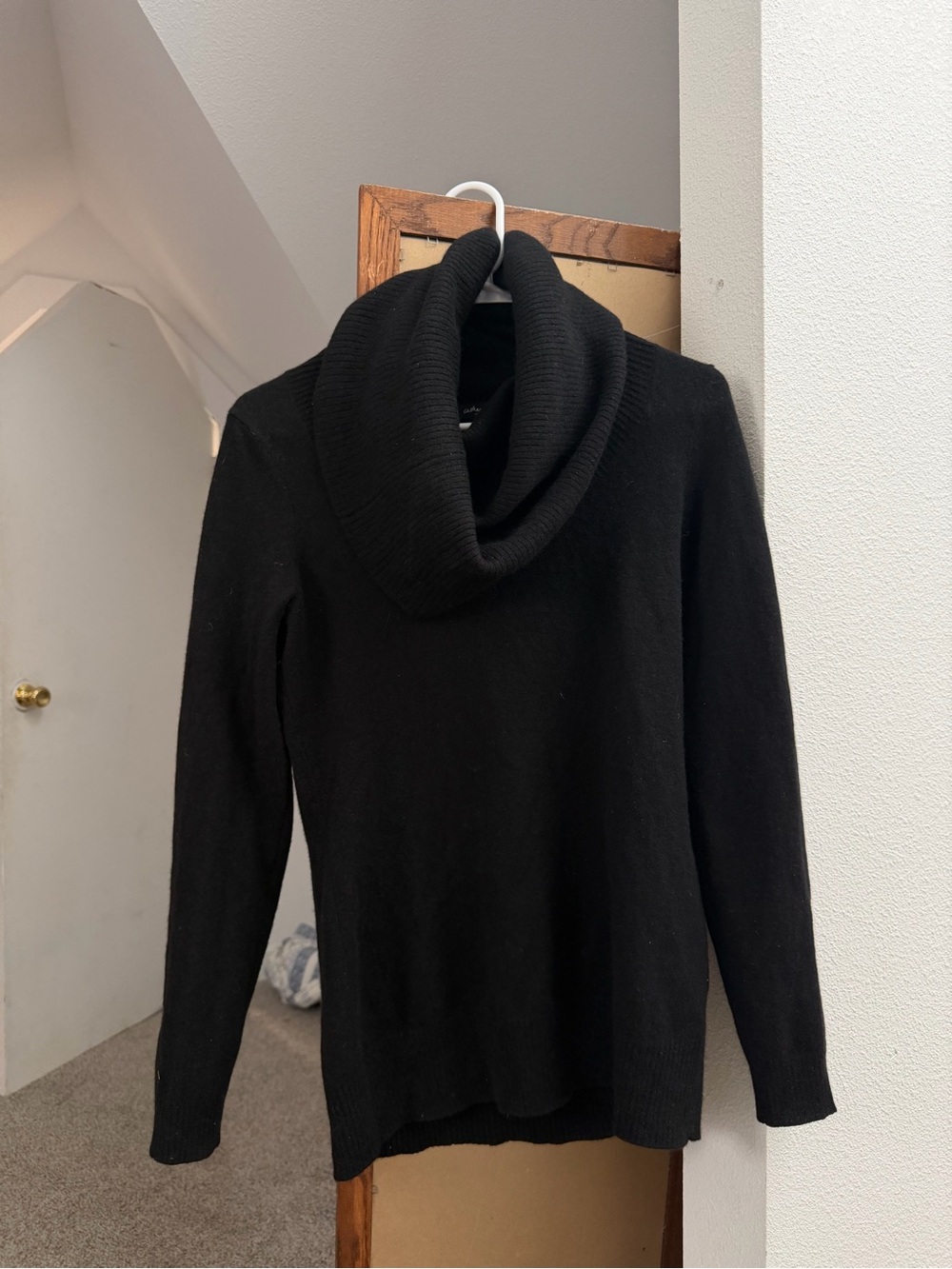 Saks Fifth Avenue Black Label Black Cowl Neck Sweater
